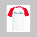 A.C.A.B. Trenčín  pánske červenobiele tričko 100%bavlna značka Fruit of The Loom (viacero motívov na výber)